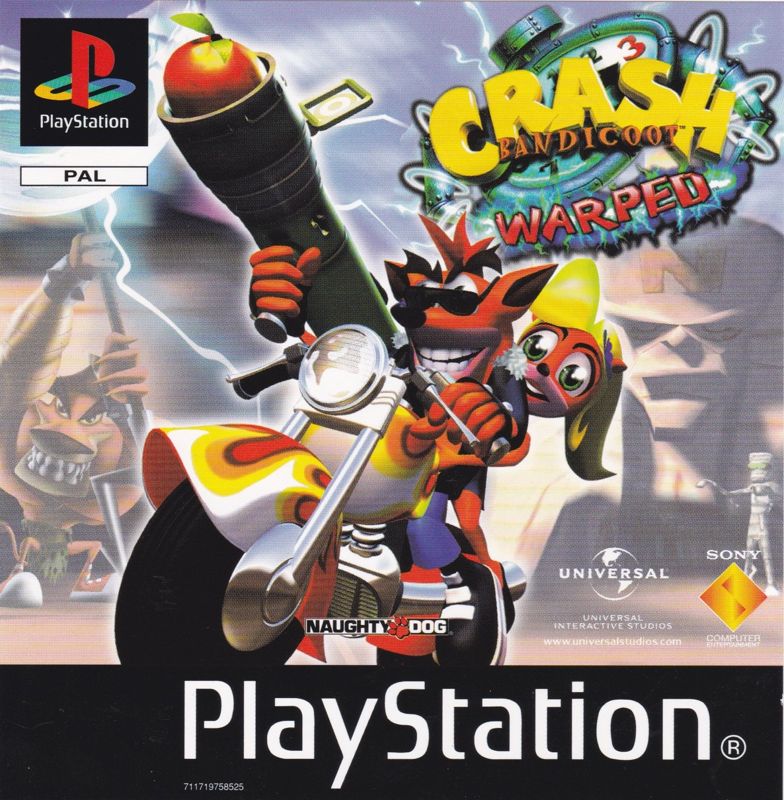 Front Cover for Crash Bandicoot: Warped (PlayStation)