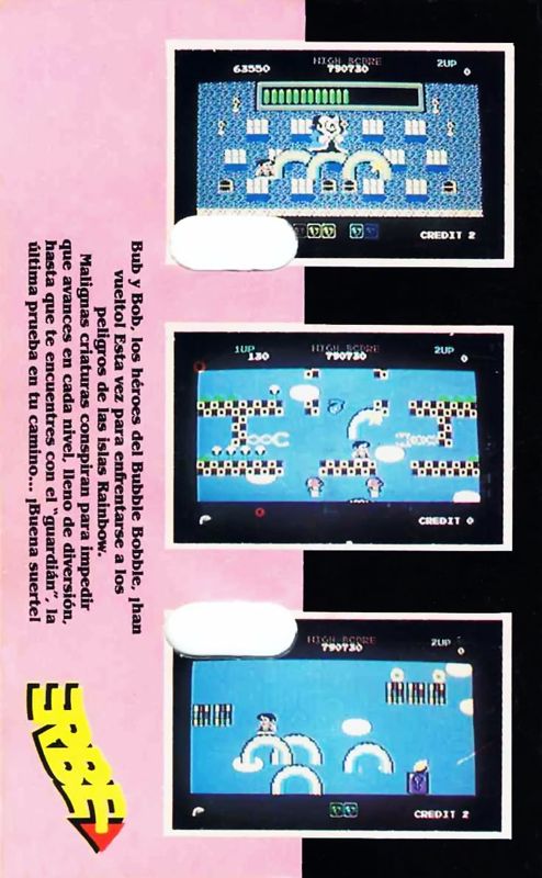 Back Cover for Rainbow Islands (Commodore 64) (ERBE Release)