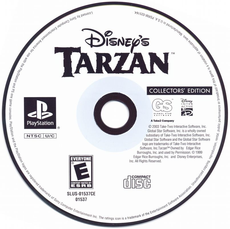 Media for Collectors' Edition: A Bug's Life / Tigger's Honey Hunt / Tarzan (PlayStation): Tarzan disc