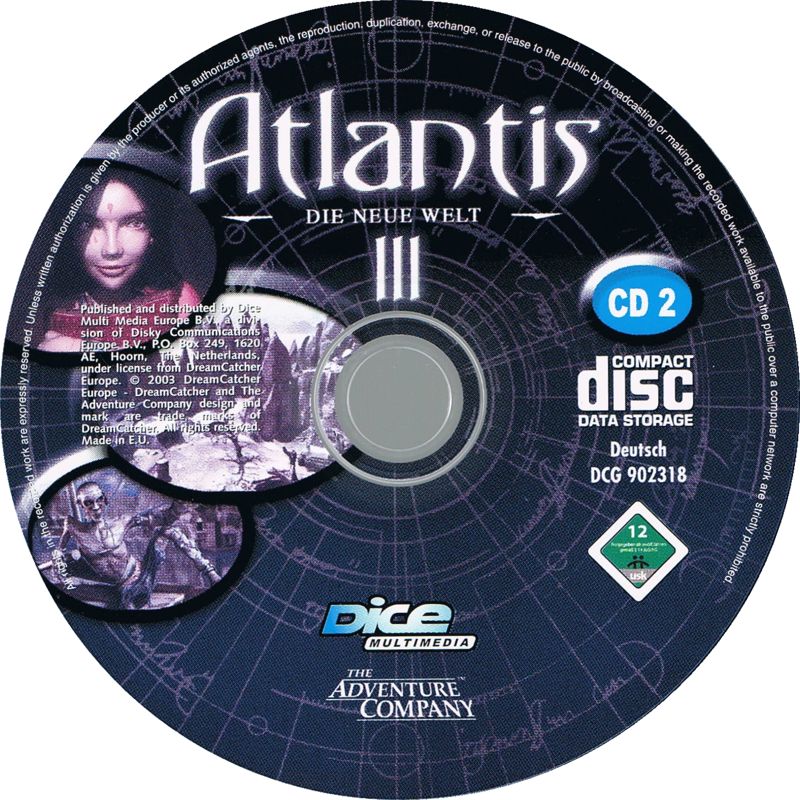Media for Beyond Atlantis II (Windows) (Dice Multimedia release): Disc 2