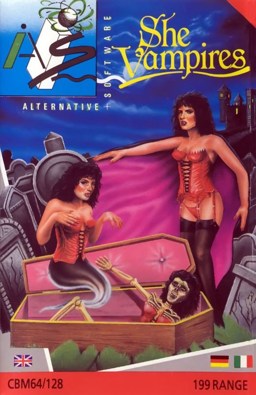 Front Cover for The Astonishing Adventures of Mr. Weems and the She Vampires (Commodore 64) (Alternative Software 199 Range release)