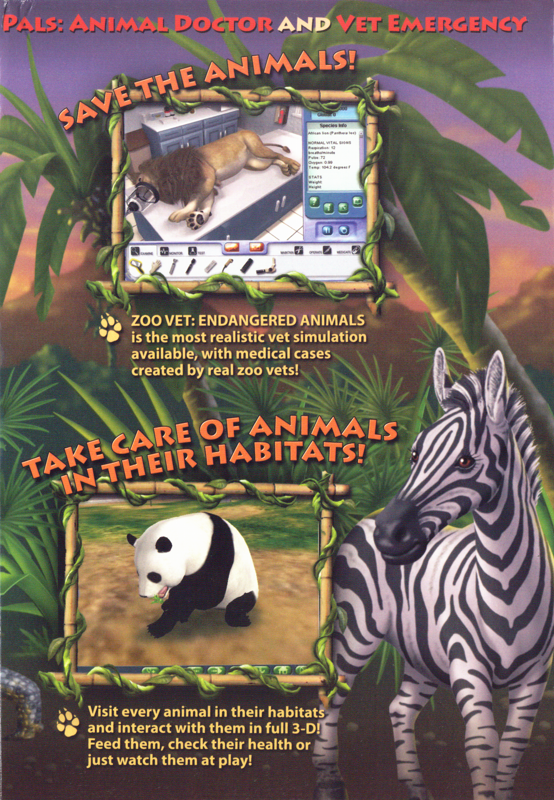 Inside Cover for Zoo Vet: Endangered Animals (Macintosh and Windows): Right