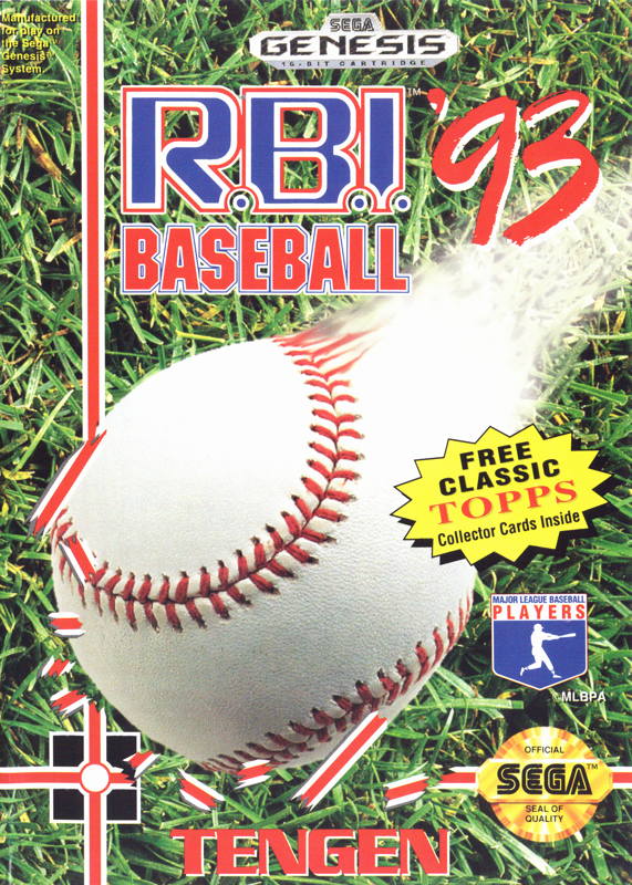 Front Cover for R.B.I. Baseball '93 (Genesis)