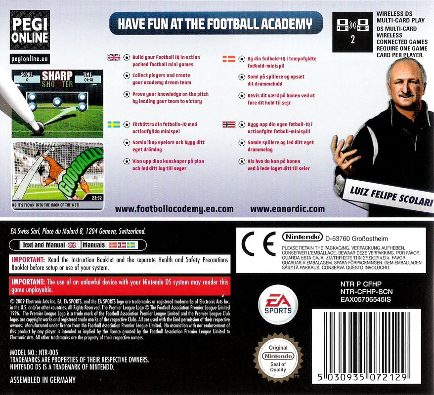 Football Academy cover or packaging material MobyGames