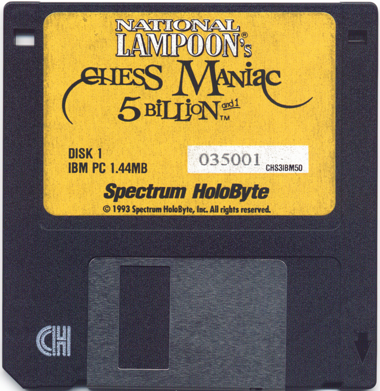 Media for National Lampoon's Chess Maniac 5 Billion and 1 (DOS): Disk 1/12