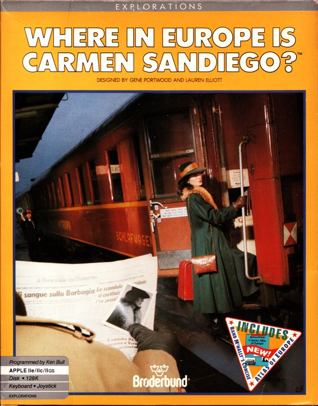 Front Cover for Where in Europe is Carmen Sandiego? (Apple II): Alternate Cover