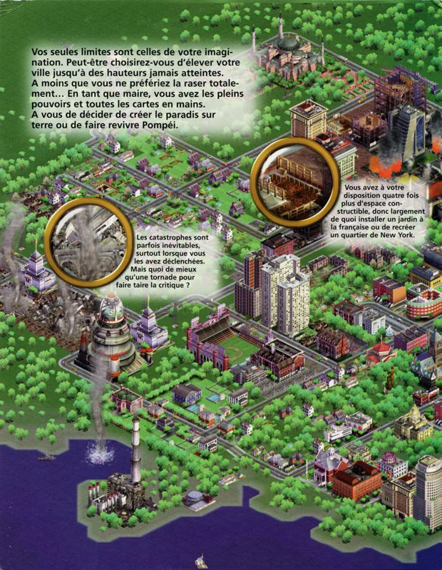 Inside Cover for SimCity 3000 (Windows): Left Flap
