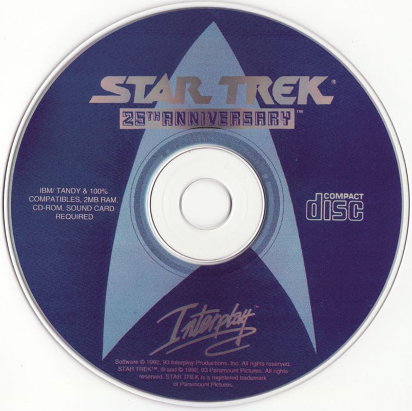 Media for Star Trek: 25th Anniversary (DOS) (Enhanced CD-ROM release)