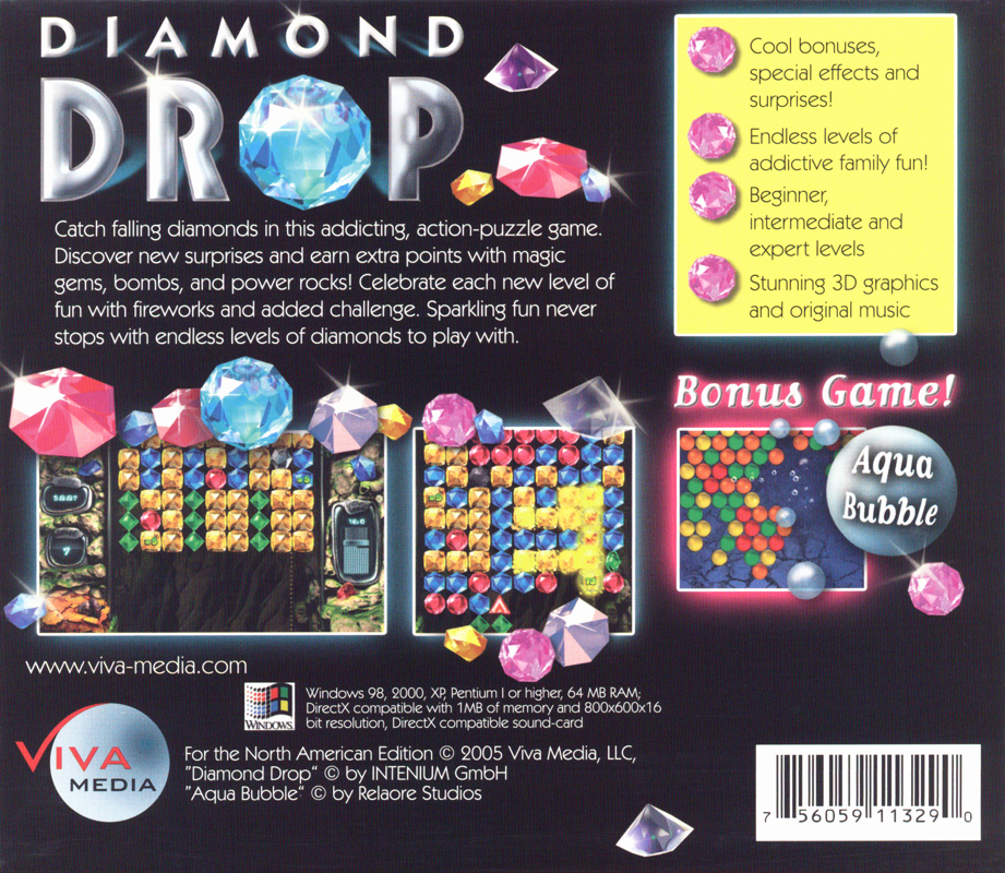 Back Cover for Diamond Drop (Windows)