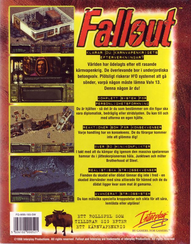 Back Cover for Fallout (Windows)