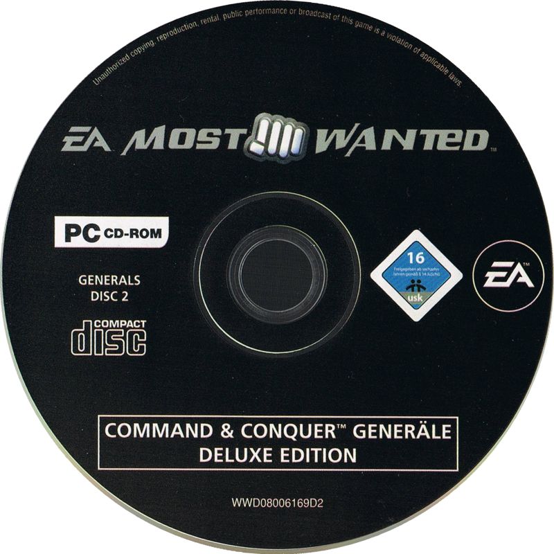 Media for Command & Conquer: Generals - Deluxe Edition (Windows) (EA Most Wanted release): Generals - Disc 2