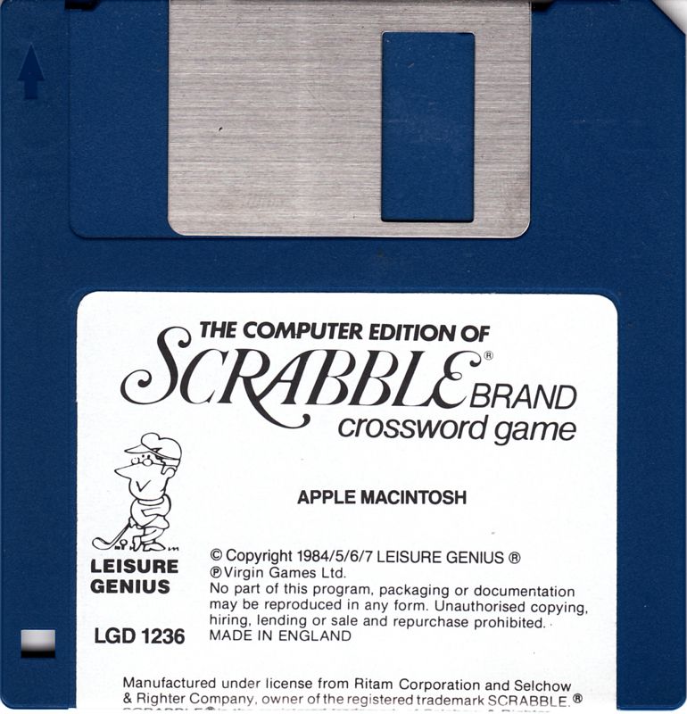 Media for The Computer Edition of Scrabble Brand Crossword Game (Macintosh)