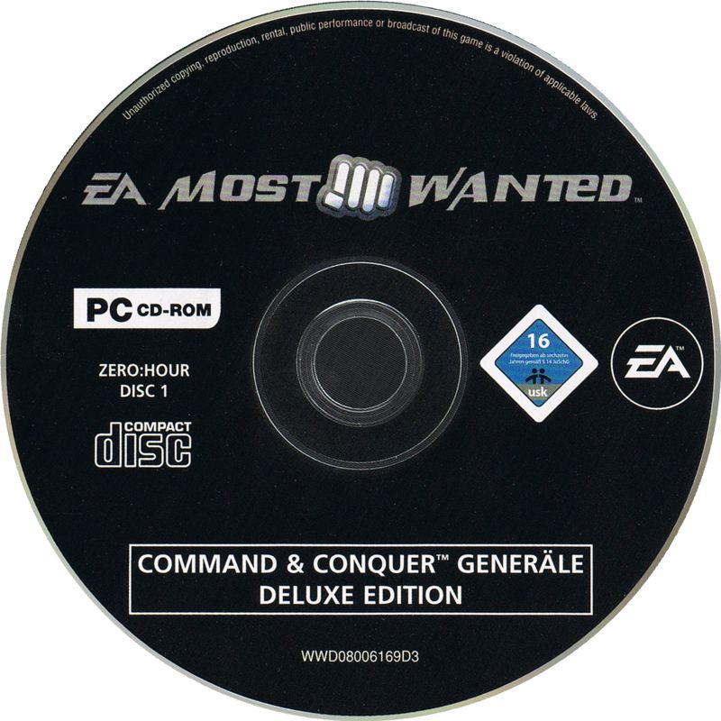 Media for Command & Conquer: Generals - Deluxe Edition (Windows) (EA Most Wanted release): Zero Hour - Disc 1