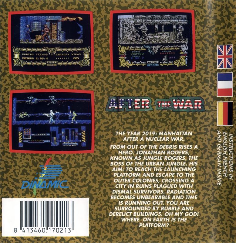 Back Cover for After the War (Commodore 64)
