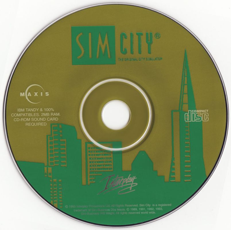 Media for SimCity: Enhanced CD-ROM (DOS)