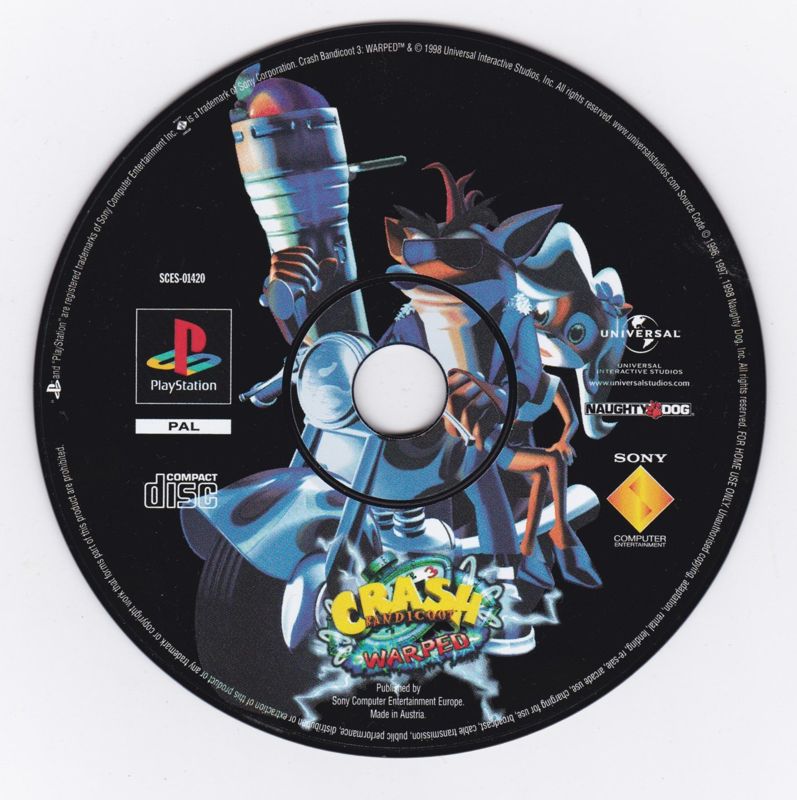 Media for Crash Bandicoot: Warped (PlayStation)