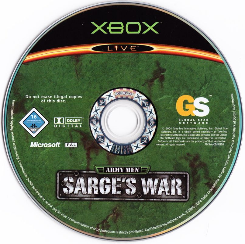 Media for Army Men: Sarge's War (Xbox)