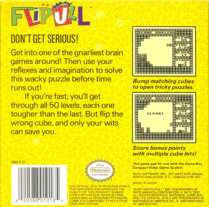 Back Cover for Plotting (Game Boy)