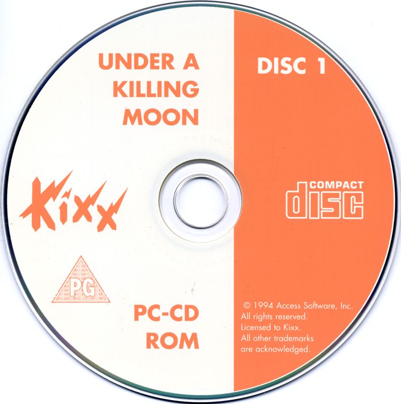 Media for Under a Killing Moon (DOS) (Kixx release): Disc 1