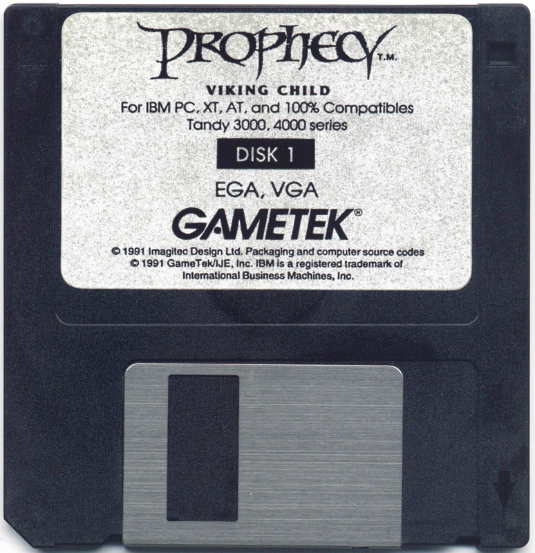 Media for Prophecy: Viking Child (DOS): Disk 1/3