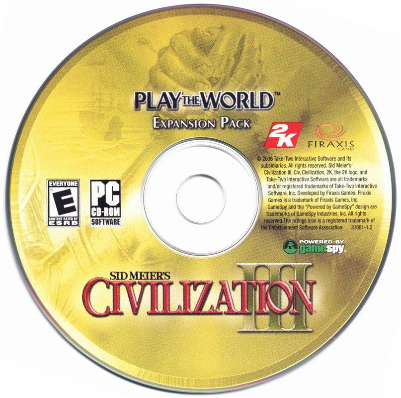Media for Sid Meier's Civilization III: Gold Edition (Windows) (Take-Two re-release): Play the World Disc