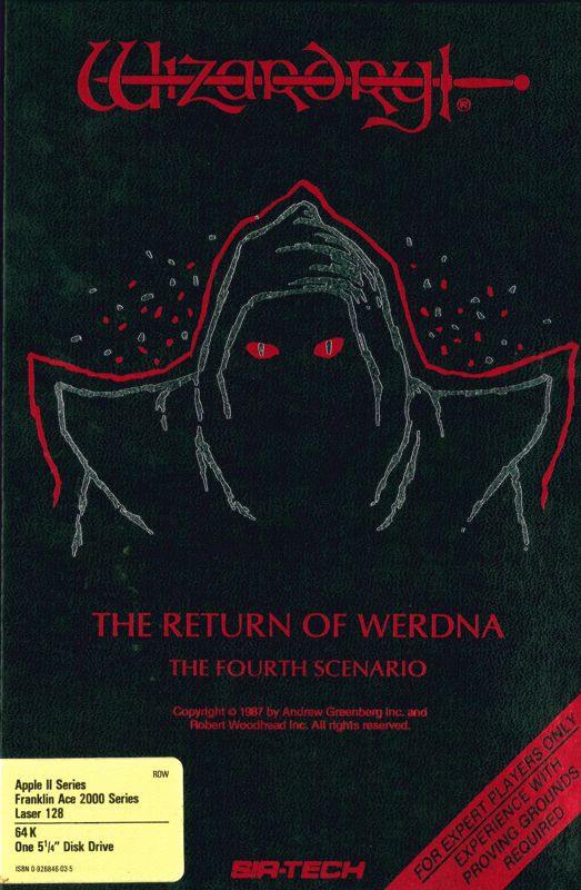 Front Cover for Wizardry: The Return of Werdna - The Fourth Scenario (Apple II)