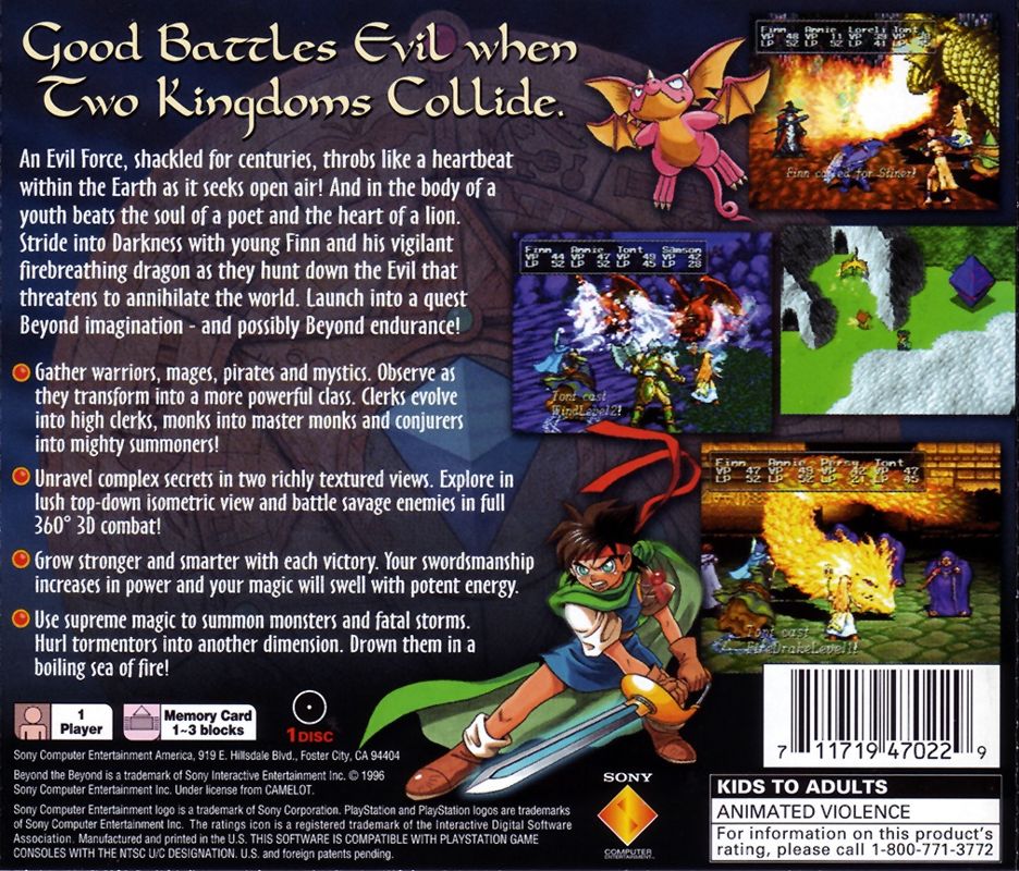 Back Cover for Beyond the Beyond (PlayStation)