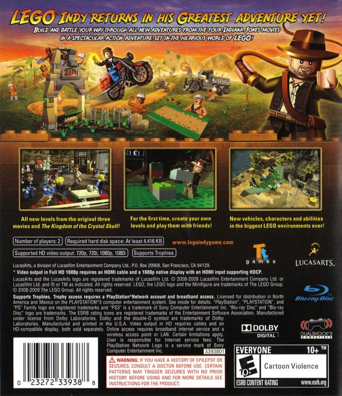 LEGO Indiana Jones 2 The Adventure Continues Xbox 360 Game