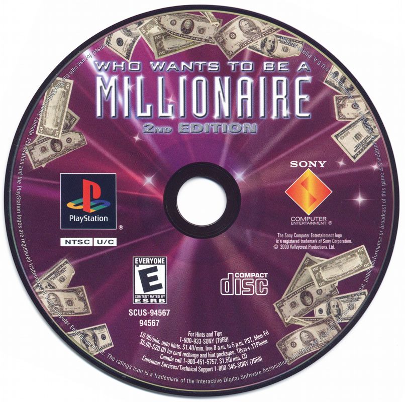 Media for Who Wants to Be a Millionaire: 2nd Edition (PlayStation)