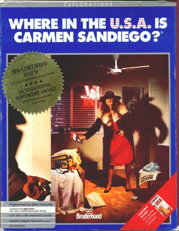 Front Cover for Where in the U.S.A. Is Carmen Sandiego? (DOS)