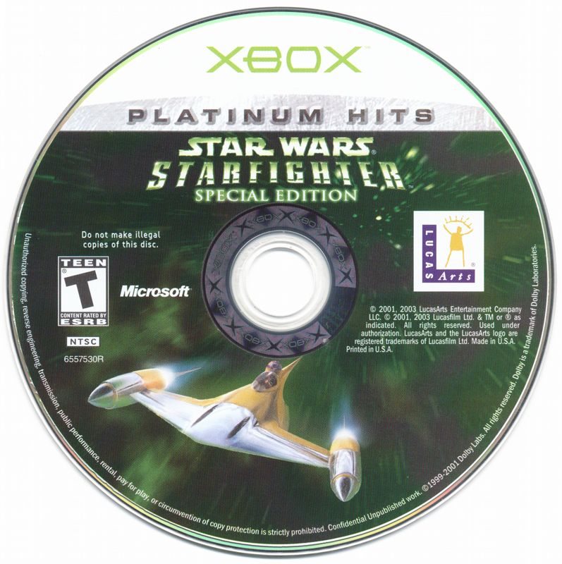 Media for Star Wars: Starfighter (Xbox) (Platinum Hits release)