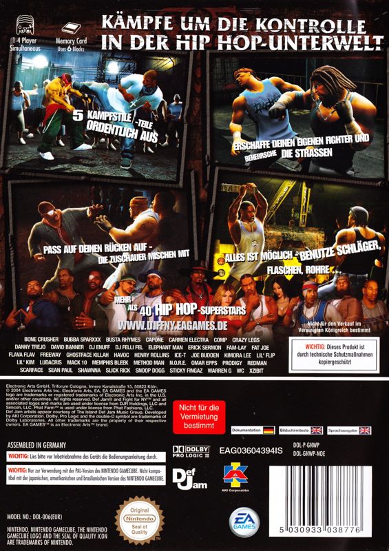 Def Jam Fight For NY (PS2) - The Cover Project