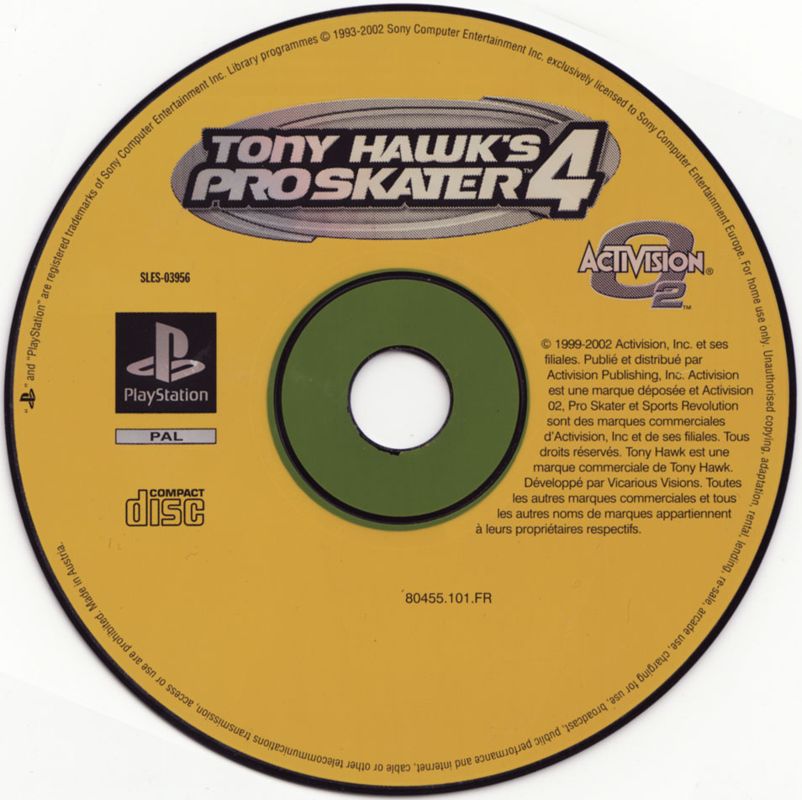 Media for Tony Hawk's Pro Skater 4 (PlayStation)
