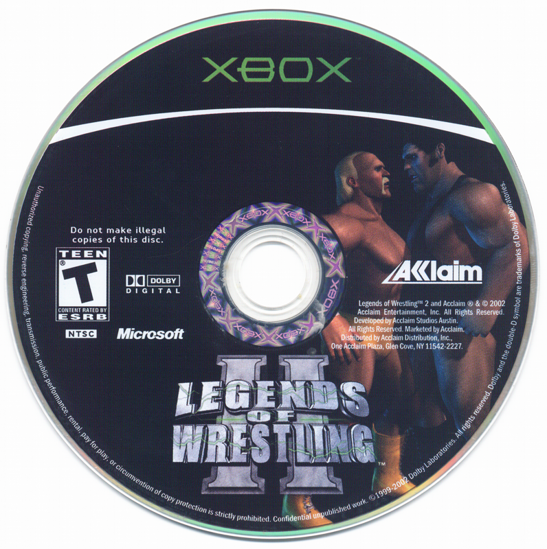 Media for Legends of Wrestling II (Xbox)