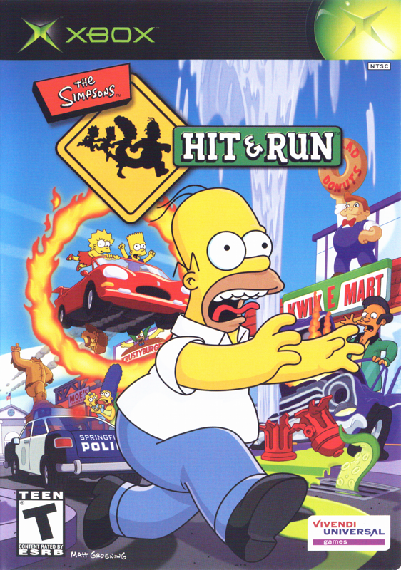 Front Cover for The Simpsons: Hit & Run (Xbox)