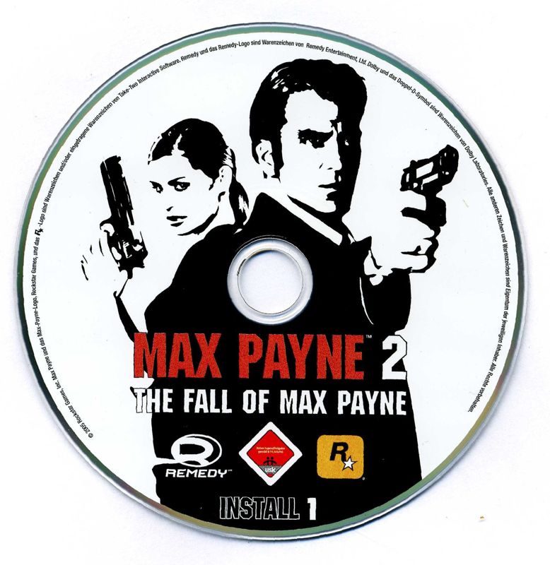 Media for Max Payne 2: The Fall of Max Payne (Windows) (Software Pyramide release): Install disc 1/2