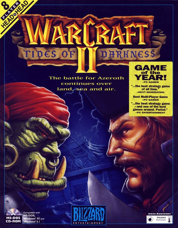 Front Cover for WarCraft II: Tides of Darkness (DOS) (Alternate release)