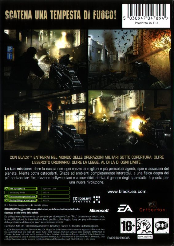 Back Cover for Black (Xbox)