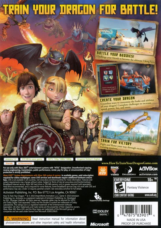 How to Train Your Dragon cover or packaging material MobyGames