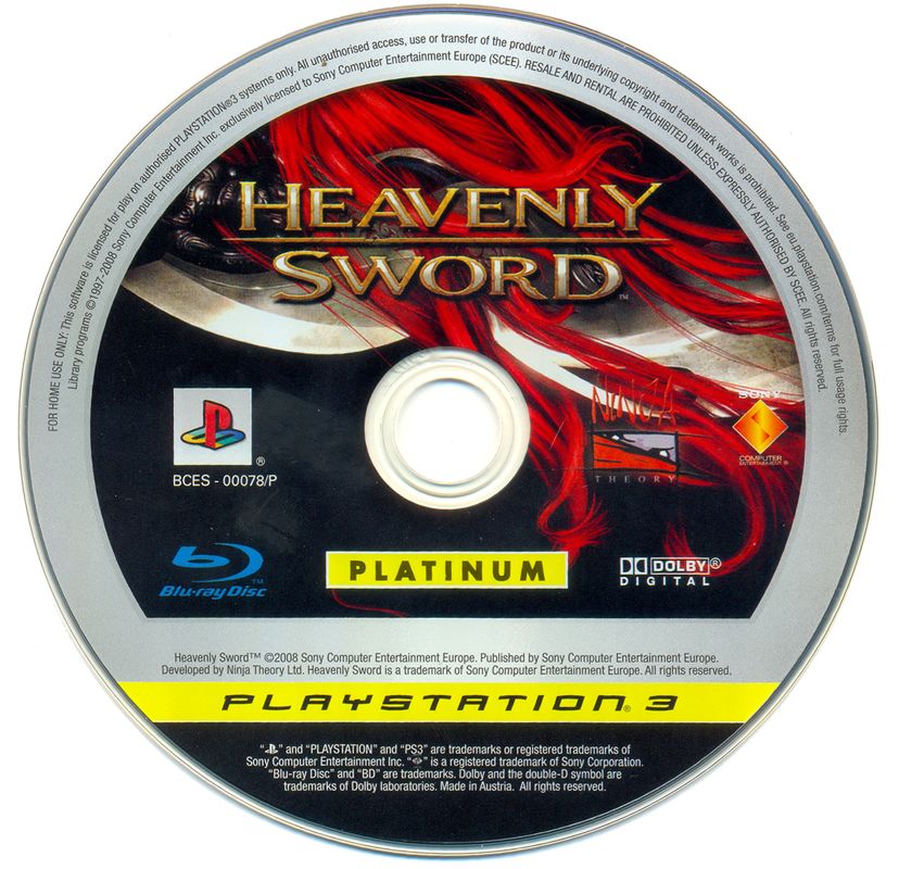 Media for Heavenly Sword (PlayStation 3) (Platinum release)