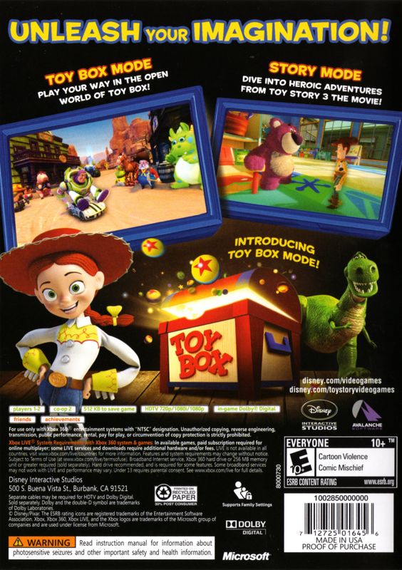 Jogo Xbox 360 Toy Story  Jogo de Videogame Xbox 360 Usado