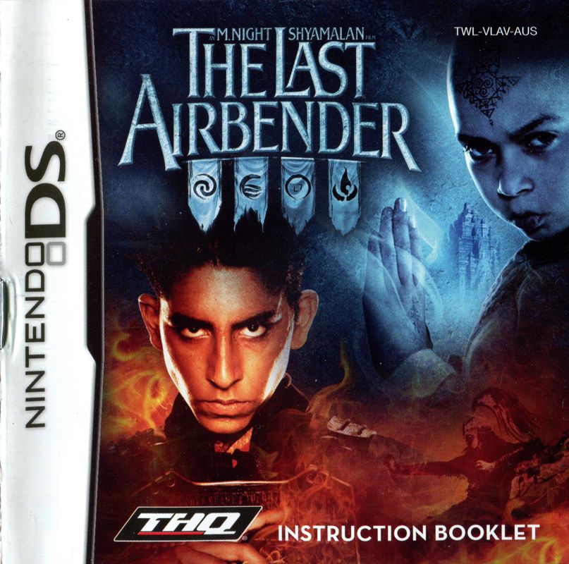 Manual for The Last Airbender (Nintendo DS): Front