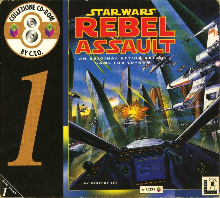 Front Cover for Star Wars: Rebel Assault (DOS) (Collezione CD-ROM by C.T.O. #1 (Black Label Series), DigiPak)