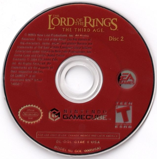 Media for The Lord of the Rings: The Third Age (GameCube): Disc 2