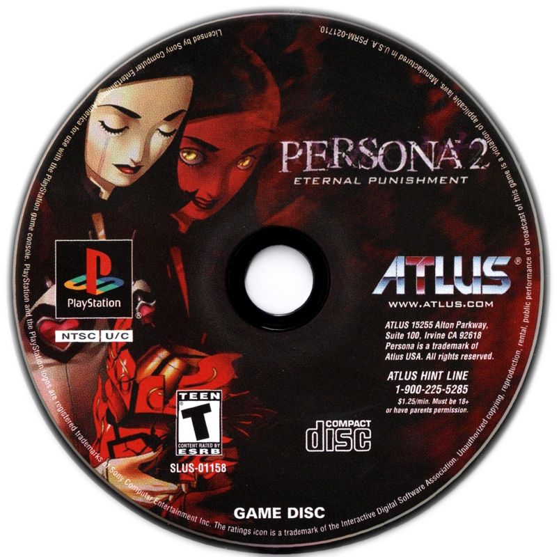 Persona 2 Eternal Punishment cover or packaging material MobyGames