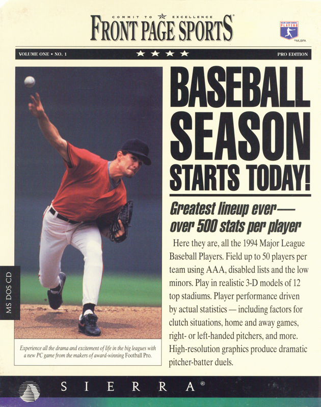 Front Cover for Front Page Sports: Baseball '94 (DOS)