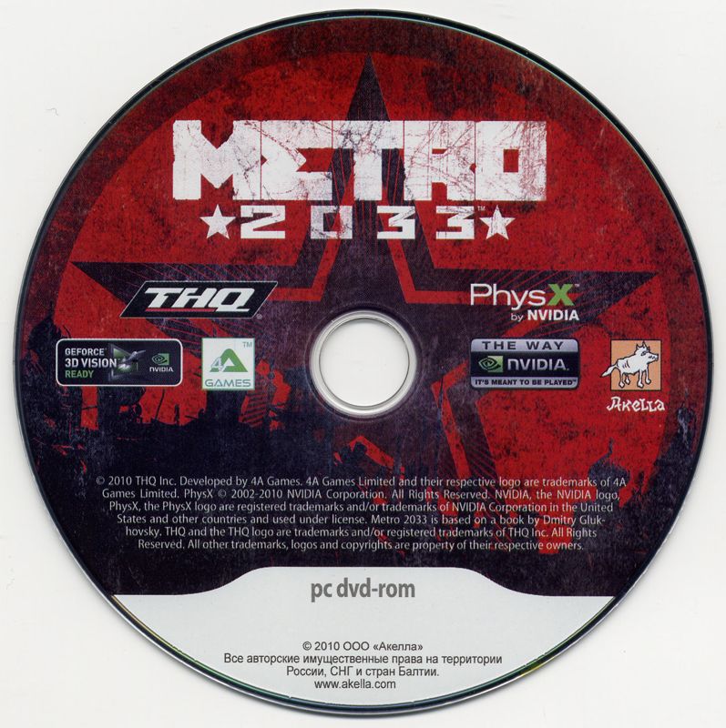Media for Metro 2033 (Windows): Game Disc