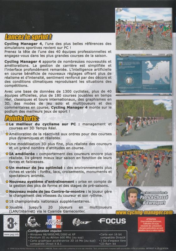 Back Cover for Cycling Manager 4 (Windows) (Le Supporter #3 covermount (07-08/2006))