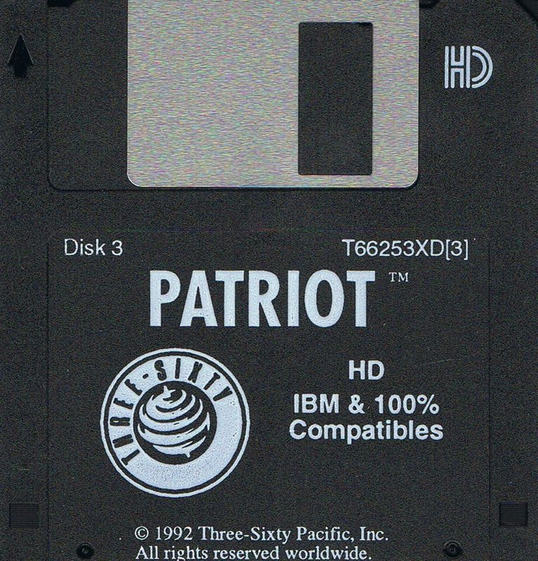Media for Patriot (DOS) (Version 1.1. with English sticker): Disk 3
