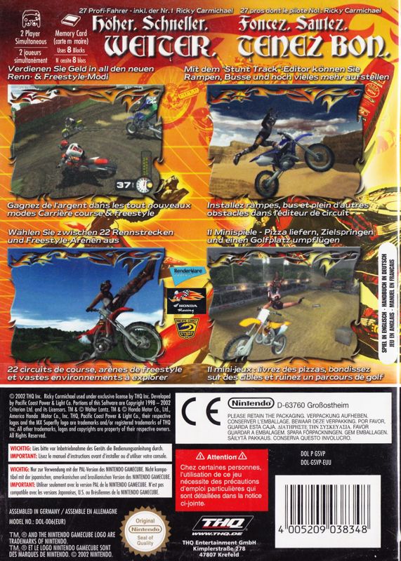 MX Superfly Featuring Ricky Carmichael  MX Super Fly para Playstation 2  (2002)